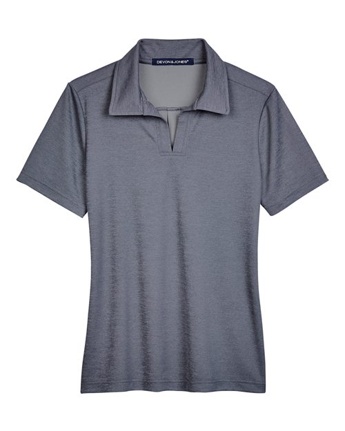 Women's CrownLux Performance® Address Melange Polo - Navy Melange