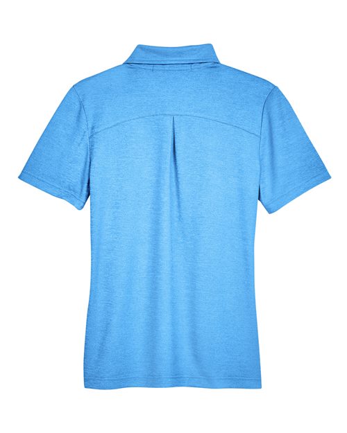 Women's CrownLux Performance® Address Melange Polo - Ocean Blue Melange