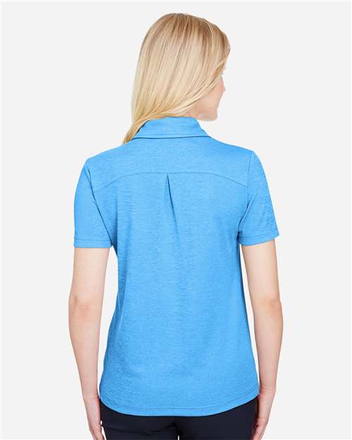 Women's CrownLux Performance® Address Melange Polo - Ocean Blue Melange