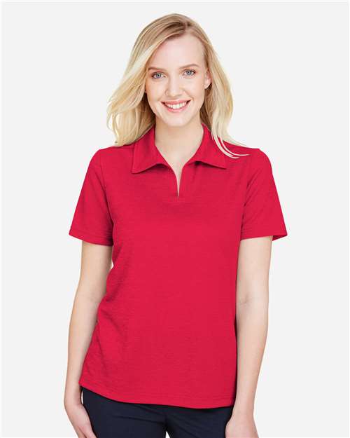 Women's CrownLux Performance® Address Melange Polo - Red Melange