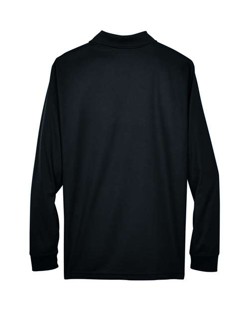 Men's Pinnacle Performance Long Sleeve Piqué Polo - Black