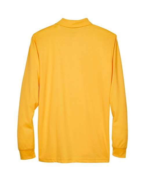 Men's Pinnacle Performance Long Sleeve Piqué Polo - Campus Gold