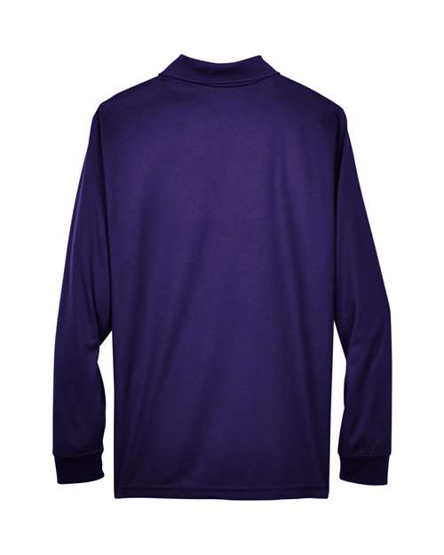 Men's Pinnacle Performance Long Sleeve Piqué Polo - Campus Purple