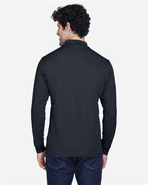 Men's Pinnacle Performance Long Sleeve Piqué Polo - Carbon