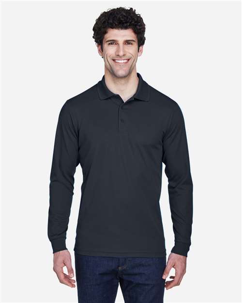 Men's Pinnacle Performance Long Sleeve Piqué Polo - Carbon