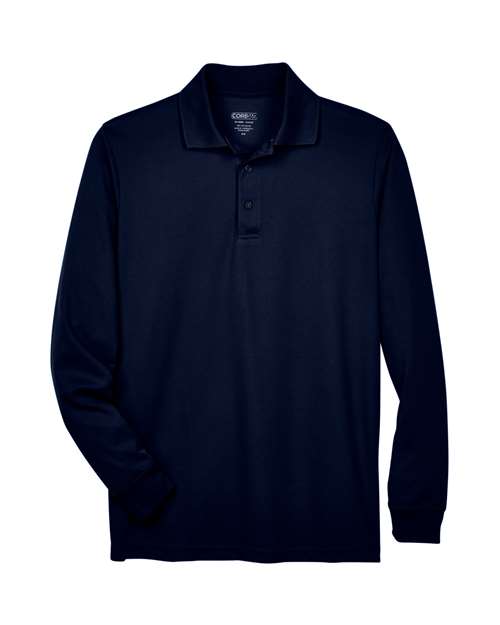 Men's Pinnacle Performance Long Sleeve Piqué Polo - Classic Navy