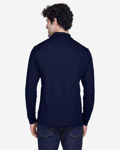 Men's Pinnacle Performance Long Sleeve Piqué Polo - Classic Navy