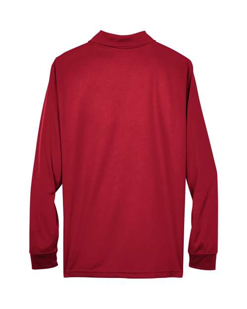 Men's Pinnacle Performance Long Sleeve Piqué Polo - Classic Red