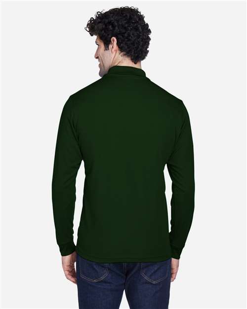 Men's Pinnacle Performance Long Sleeve Piqué Polo - Forest