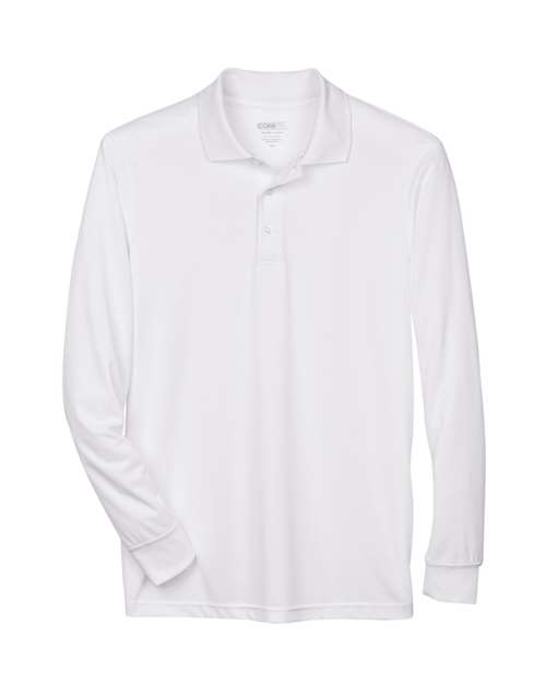 Men's Pinnacle Performance Long Sleeve Piqué Polo - White