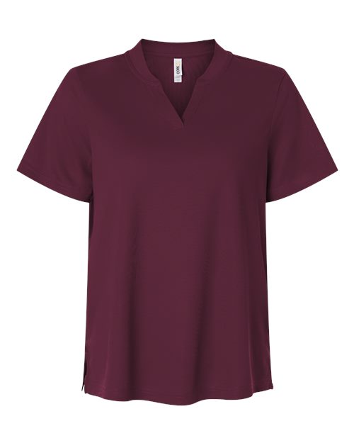Women's Nova Performance Pique Polo - Burgundy