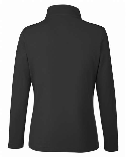 Women's Fusion ChromaSoft™ Pique Quarter-Zip Pullover - Black