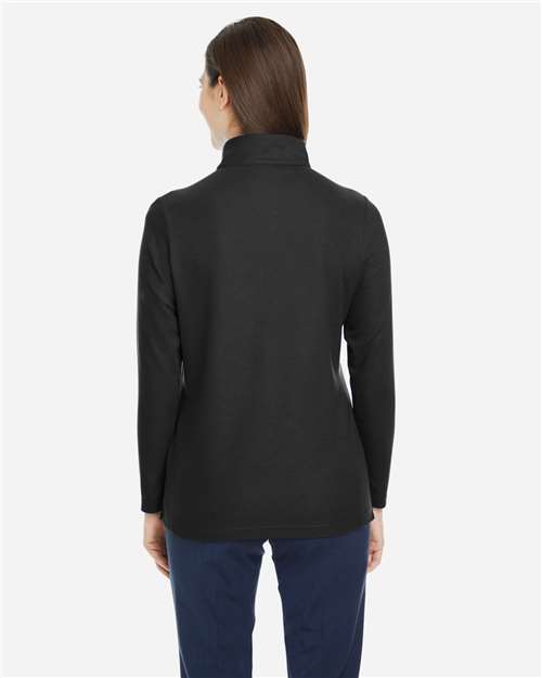 Women's Fusion ChromaSoft™ Pique Quarter-Zip Pullover - Black