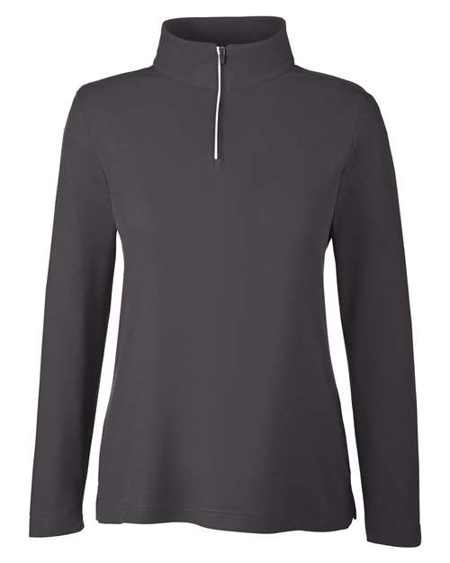 Women's Fusion ChromaSoft™ Pique Quarter-Zip Pullover - Carbon