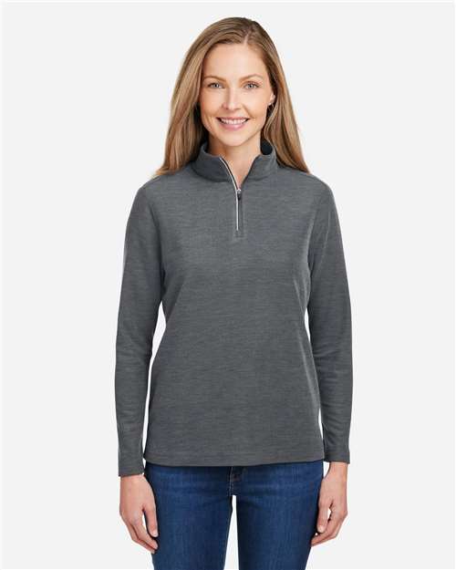 Women's Fusion ChromaSoft™ Pique Quarter-Zip Pullover - Carbon Heather