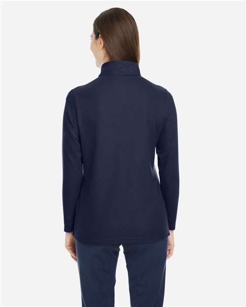 Women's Fusion ChromaSoft™ Pique Quarter-Zip Pullover - Classic Navy