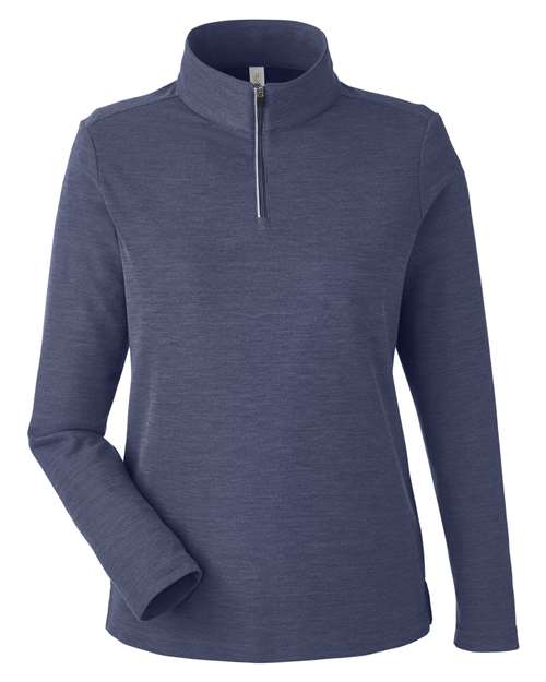 Women's Fusion ChromaSoft™ Pique Quarter-Zip Pullover - Classic Navy Heather
