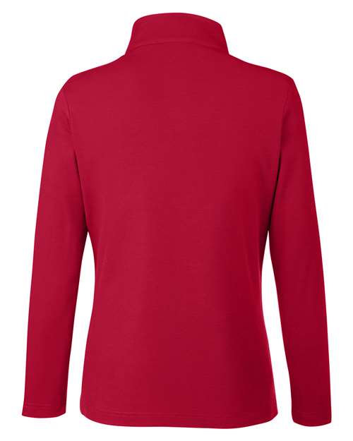 Women's Fusion ChromaSoft™ Pique Quarter-Zip Pullover - Classic Red