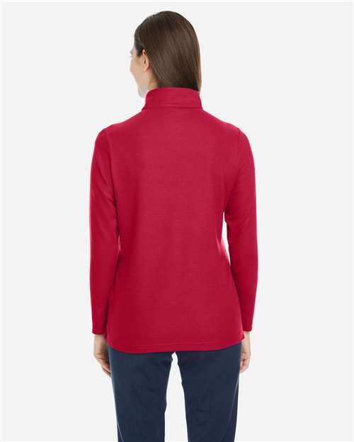 Women's Fusion ChromaSoft™ Pique Quarter-Zip Pullover - Classic Red