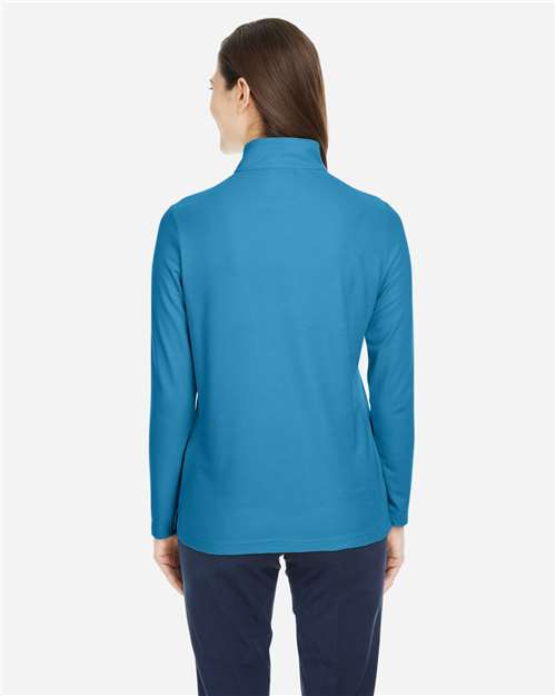 Women's Fusion ChromaSoft™ Pique Quarter-Zip Pullover - Electric Blue