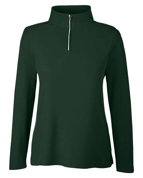 Women's Fusion ChromaSoft™ Pique Quarter-Zip Pullover - Forest