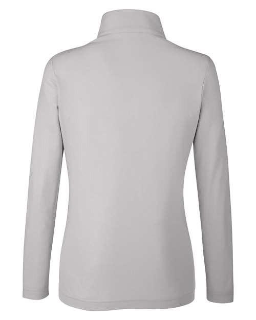 Women's Fusion ChromaSoft™ Pique Quarter-Zip Pullover - Platinum