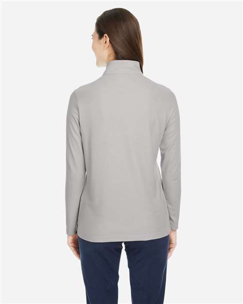 Women's Fusion ChromaSoft™ Pique Quarter-Zip Pullover - Platinum