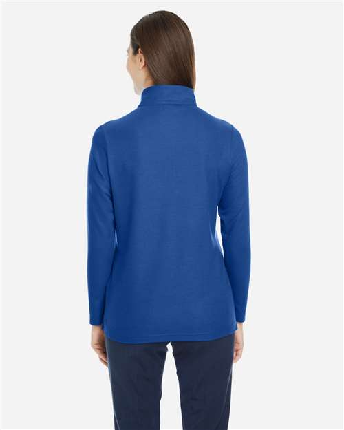 Women's Fusion ChromaSoft™ Pique Quarter-Zip Pullover - True Royal