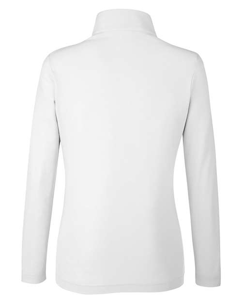 Women's Fusion ChromaSoft™ Pique Quarter-Zip Pullover - White