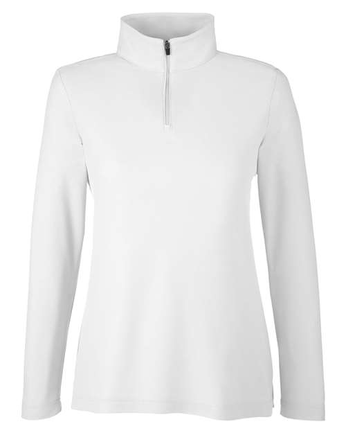 Women's Fusion ChromaSoft™ Pique Quarter-Zip Pullover - White