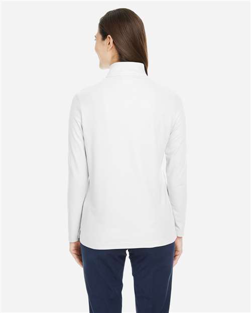 Women's Fusion ChromaSoft™ Pique Quarter-Zip Pullover - White