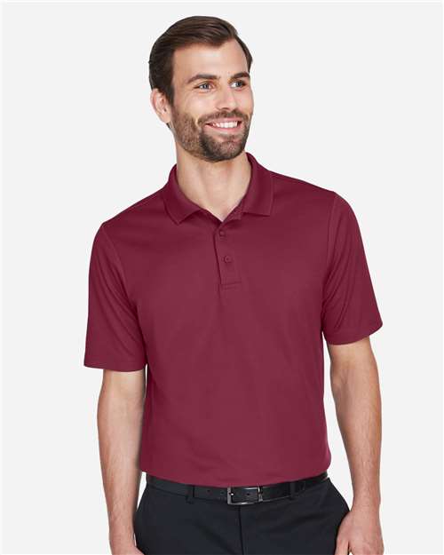 Men's CrownLux Performance® Plaited Polo - Burgundy