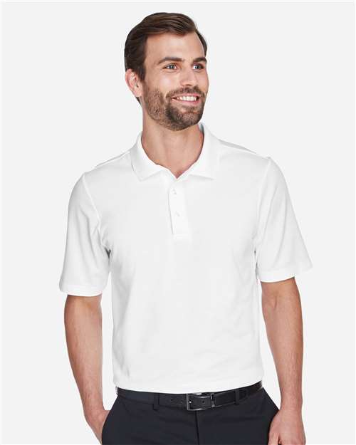 Men's CrownLux Performance® Plaited Polo - White