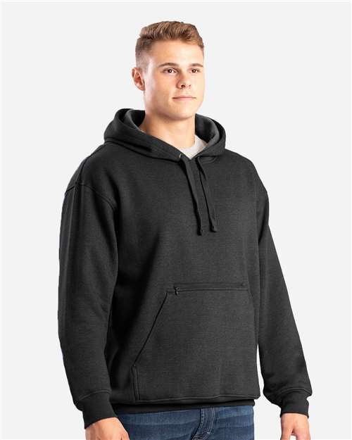 Men's Heritage Zip Pocket Hooded Sweatshirt - Black