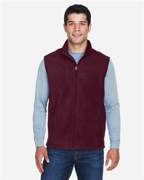 Men's Journey Fleece Vest - Burgundy