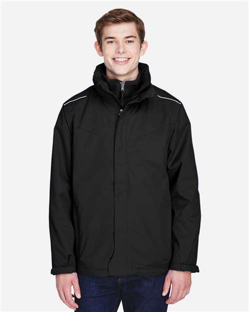Men's Region 3-in-1 Jacket with Fleece Liner - Black