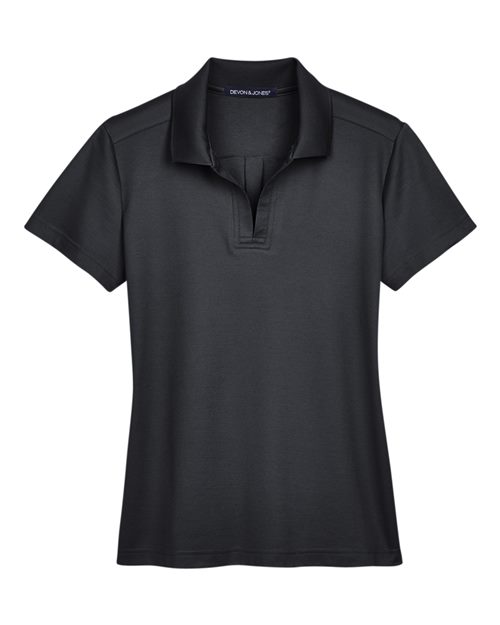 Women's CrownLux Performance® Plaited Polo - Black