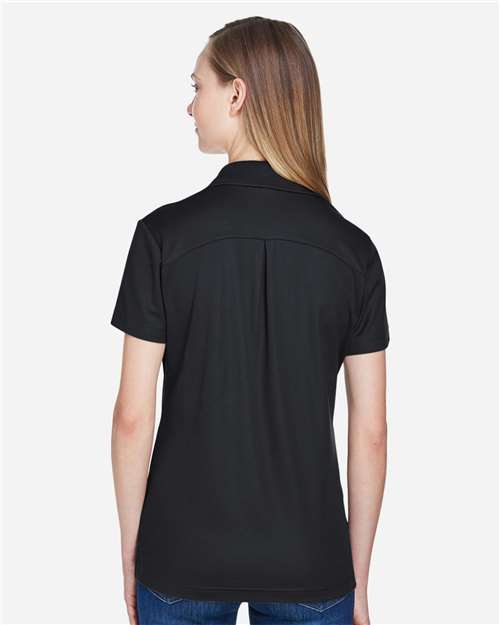 Women's CrownLux Performance® Plaited Polo - Black