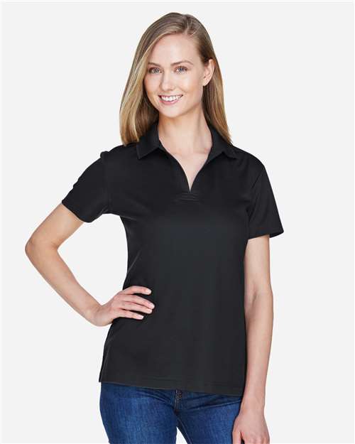 Women's CrownLux Performance® Plaited Polo - Black