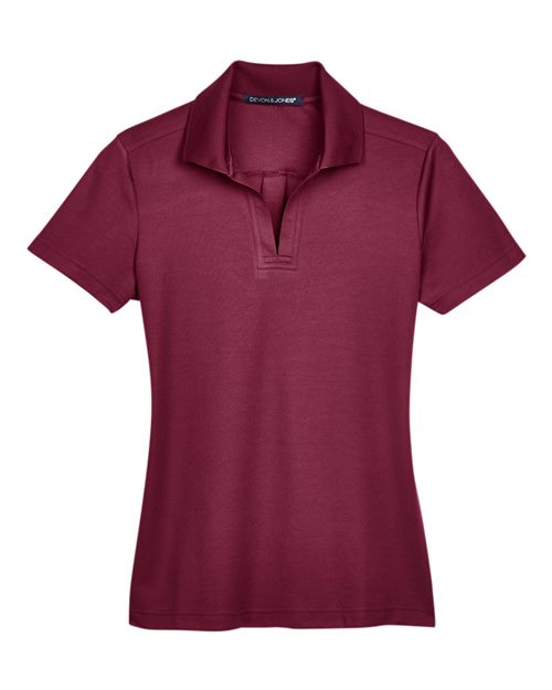 Women's CrownLux Performance® Plaited Polo - Burgundy