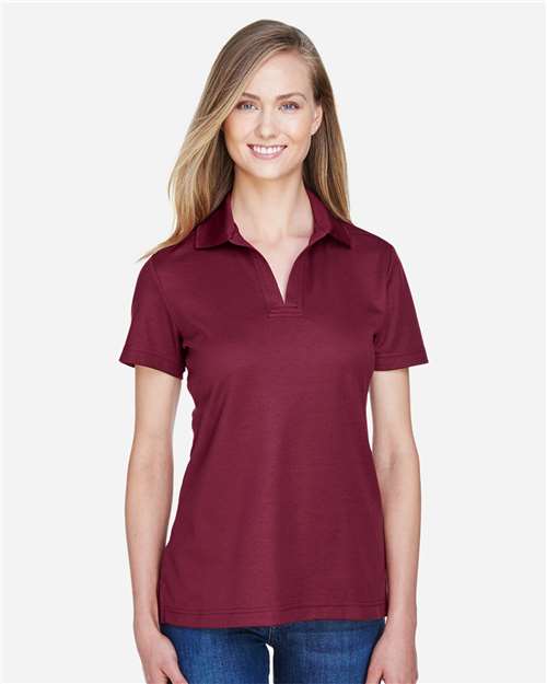 Women's CrownLux Performance® Plaited Polo - Burgundy