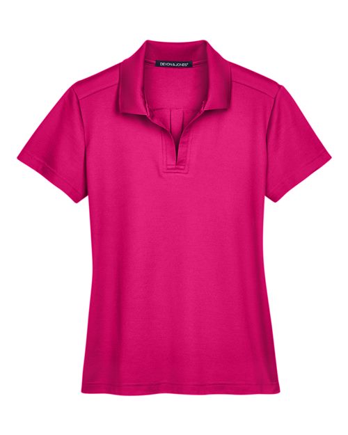 Women's CrownLux Performance® Plaited Polo - Crown Raspberry