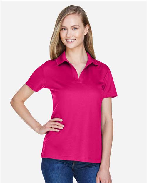 Women's CrownLux Performance® Plaited Polo - Crown Raspberry