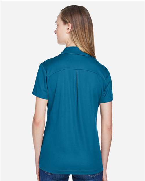 Women's CrownLux Performance® Plaited Polo - Dark Teal