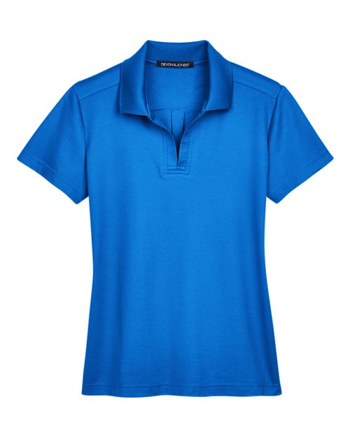 Women's CrownLux Performance® Plaited Polo - French Blue