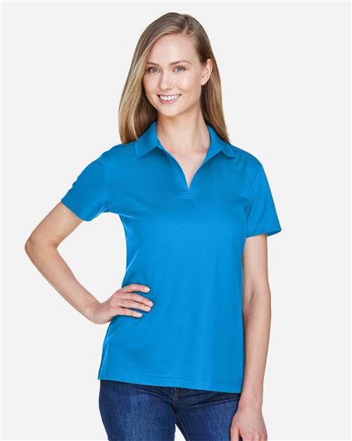 Women's CrownLux Performance® Plaited Polo - Ocean Blue