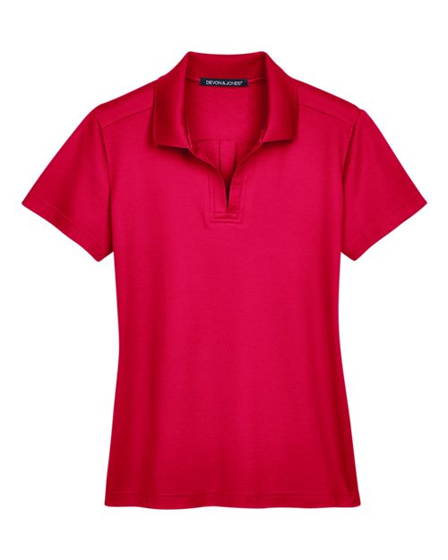 Women's CrownLux Performance® Plaited Polo - Red