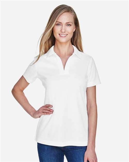 Women's CrownLux Performance® Plaited Polo - White
