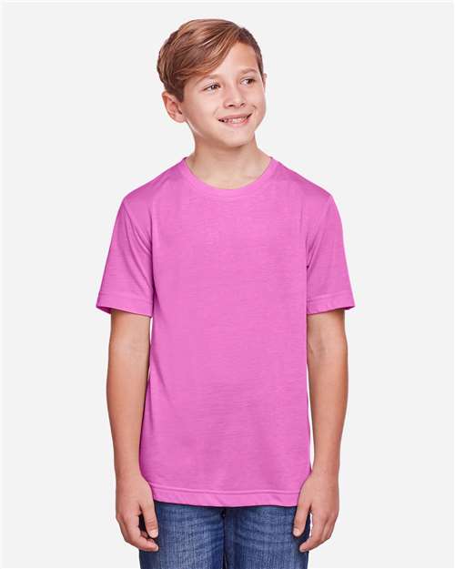 Youth Fusion ChromaSoft™ Performance T-Shirt - Charity Pink