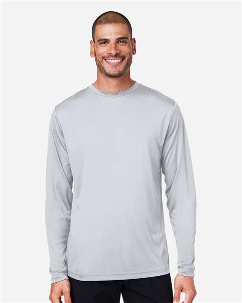 Unisex Capital Long Sleeve Performance T-Shirt - Platinum